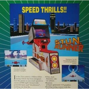 Stun Runner Arcade Flyer Atari Original 1989 Video Game Art Promo 8.5" x 11"